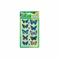 Vlinder 3d stickers blauw